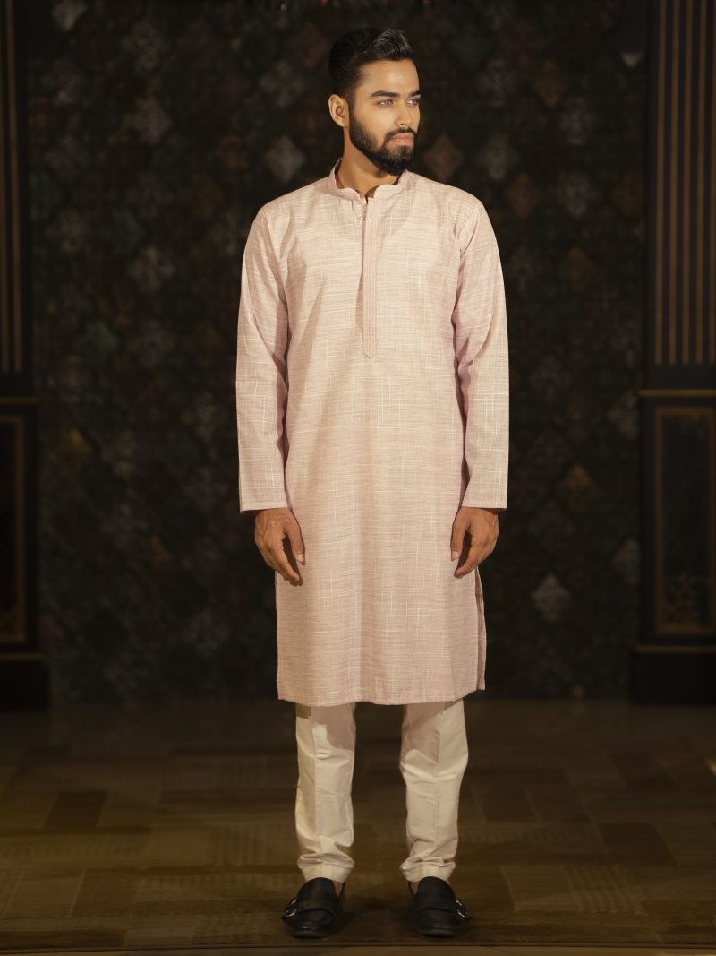 Light Pink Regular Fit Gorgeous Panjabi