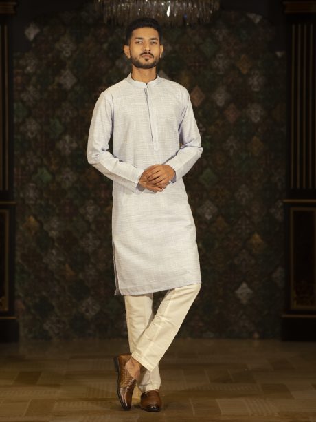 Gray Color Casual Fit Gorgeous Cotton Panjabi