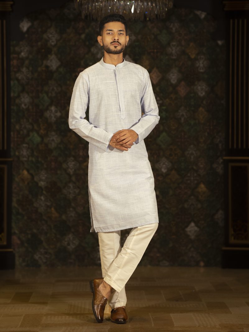 Gray Color Casual Fit Gorgeous Cotton Panjabi