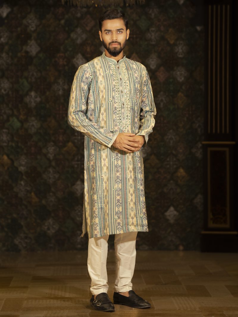 Muti-Color Party Wear Cotton Panjabi