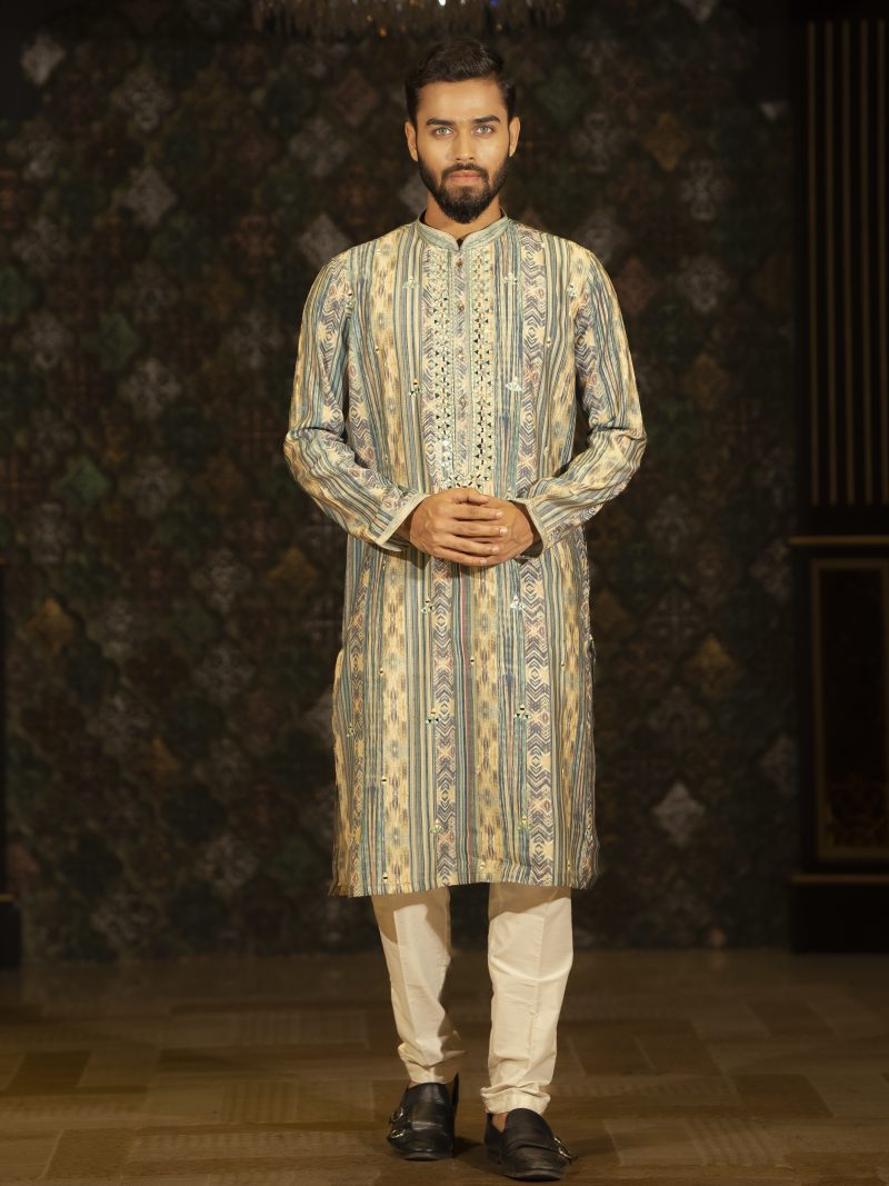 Muti-Color Party Wear Cotton Panjabi