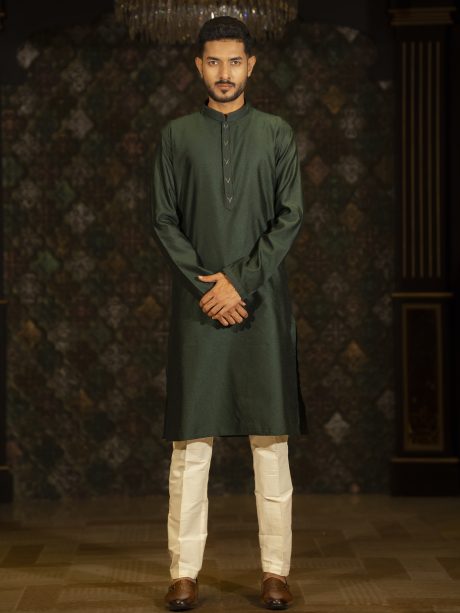 Gorgeous Looking Blue Color Cotton Panjabi