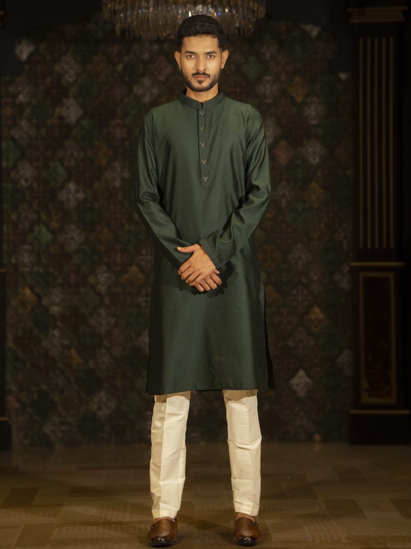 Gorgeous Looking Blue Color Cotton Panjabi