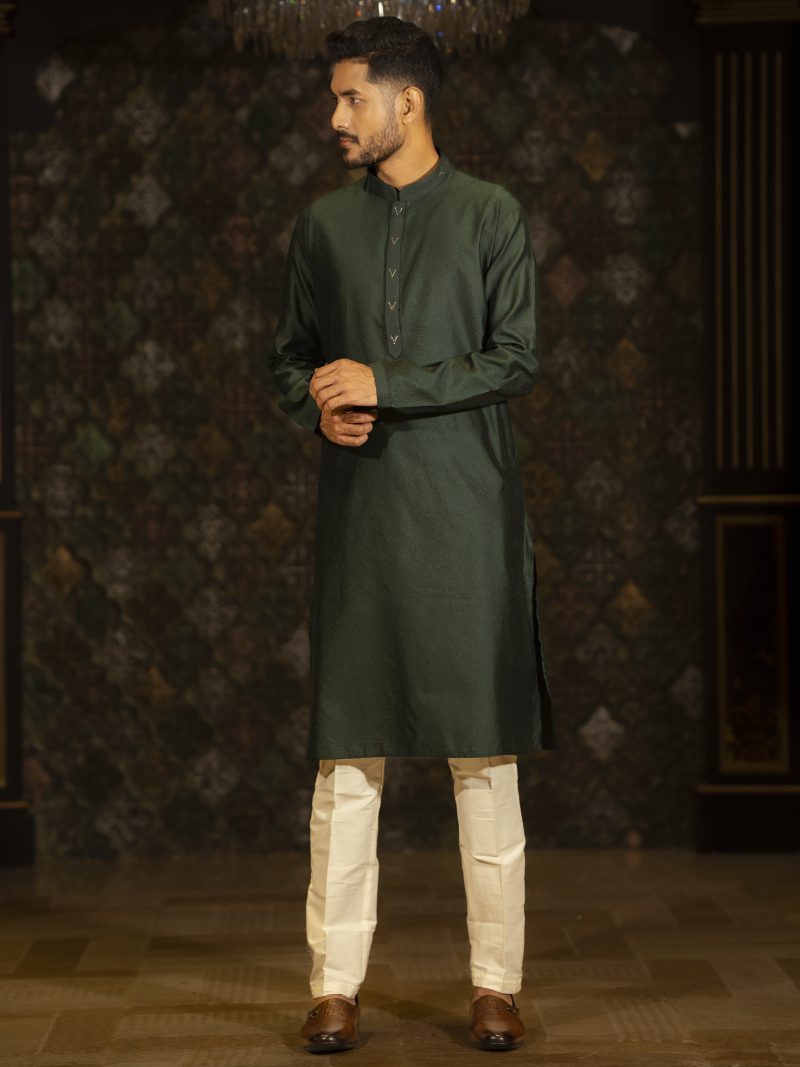 Gorgeous Looking Blue Color Cotton Panjabi