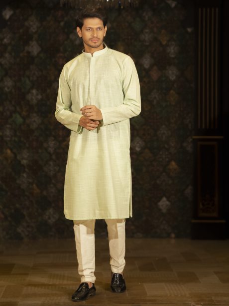 Regular Fit Lemon Color Cotton Panjabi