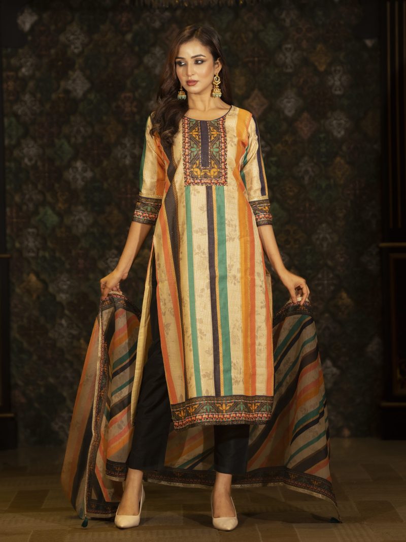 Multi-colour Designer 3 piece - Image 2
