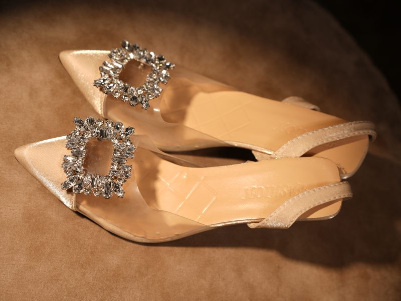 Swarovosky stone crafted ladies shoes