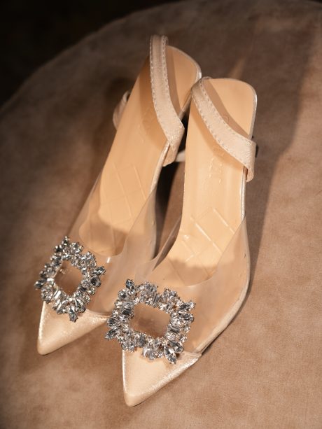 Swarovosky stone crafted ladies shoes