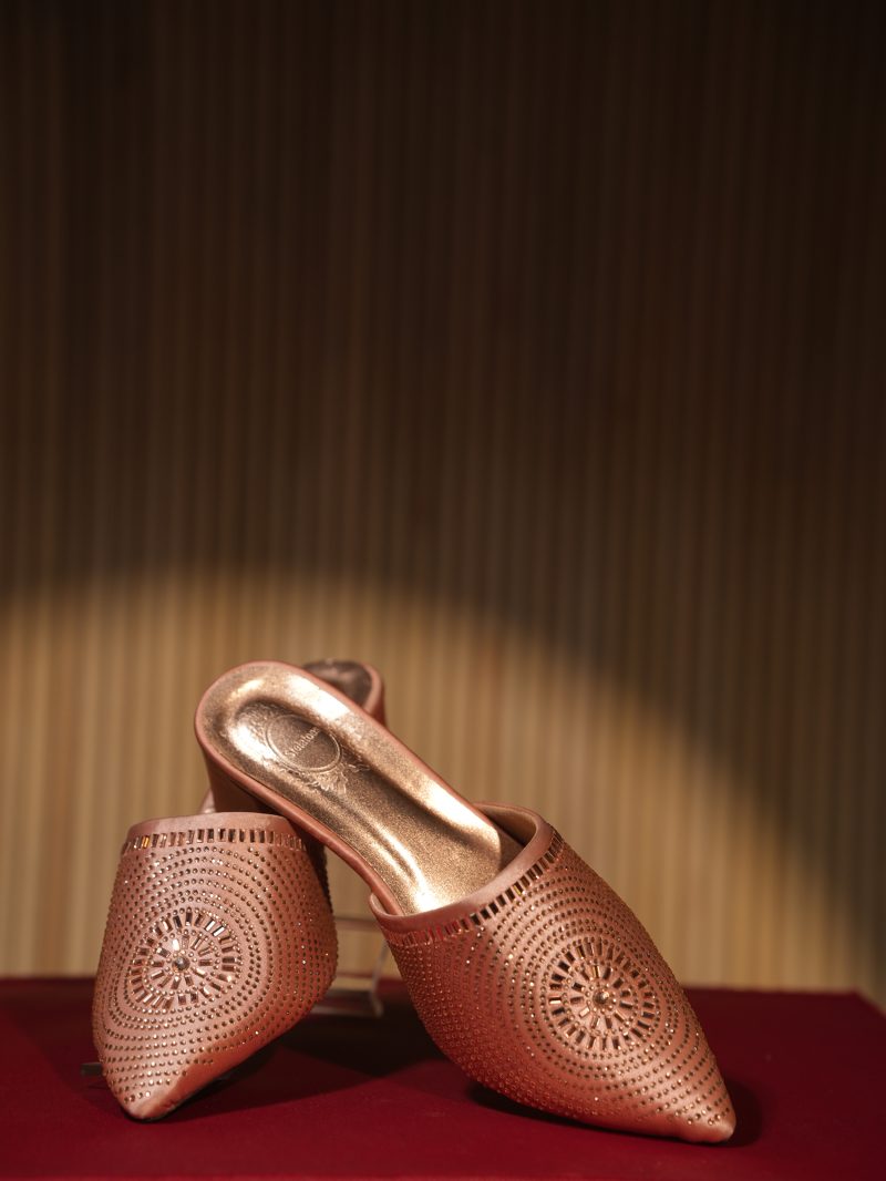 Baby Pink Color Party Wear Ladies Shoes