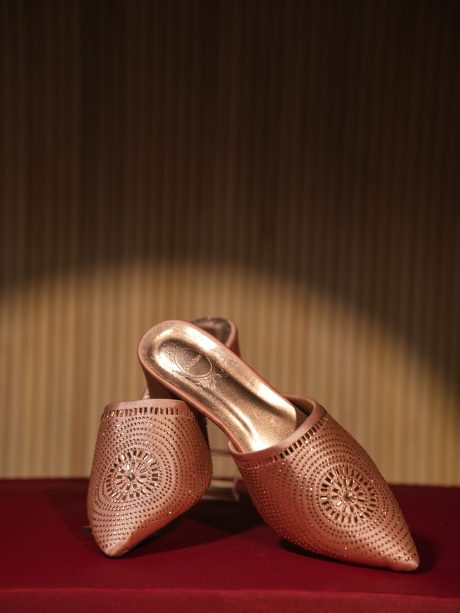 Baby Pink Color Party Wear Ladies Shoes
