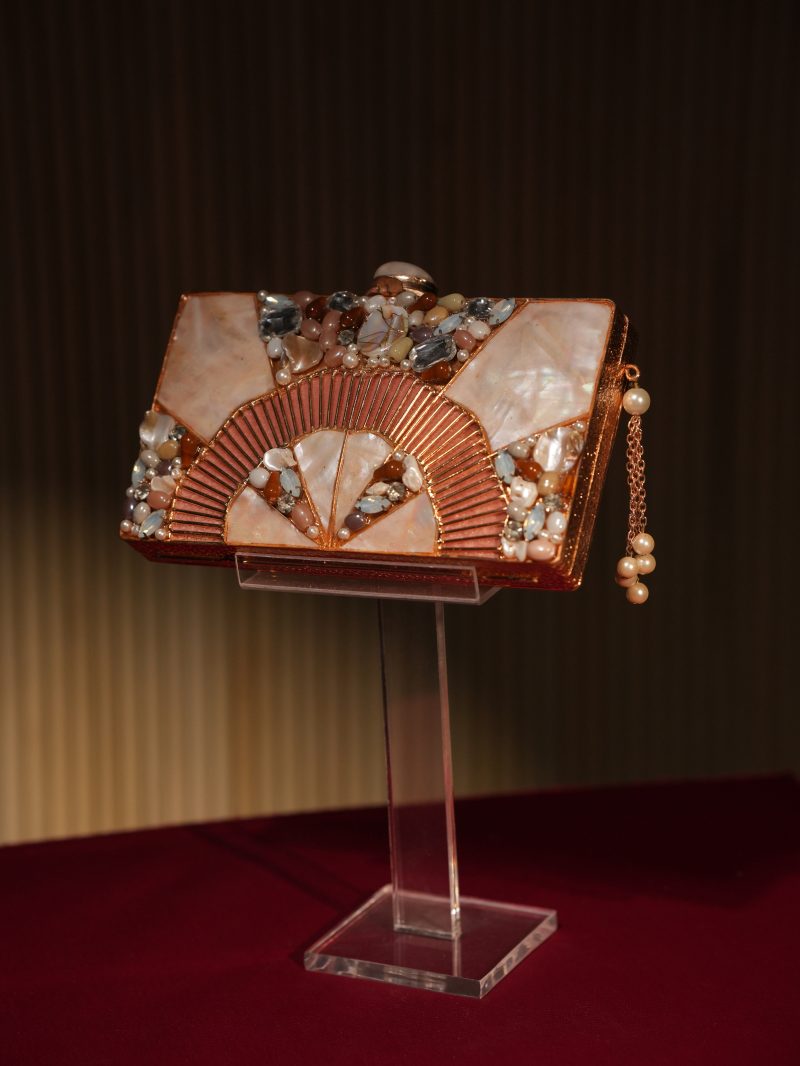 Natural Shell and Multi Stone Work Purse