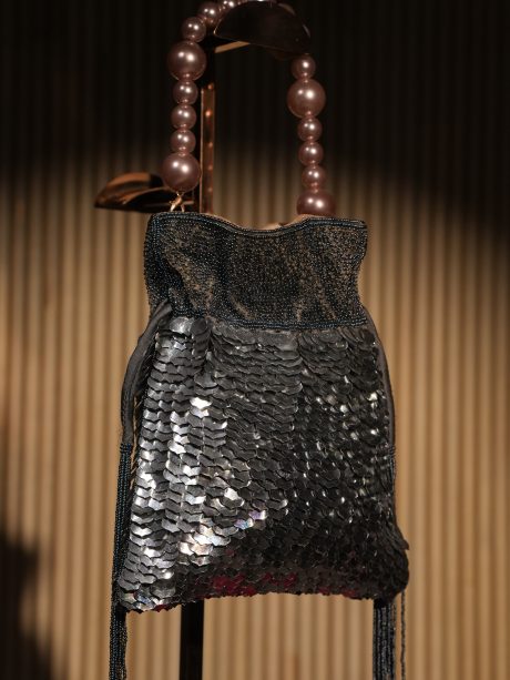 Glittering Black Ladies Purse