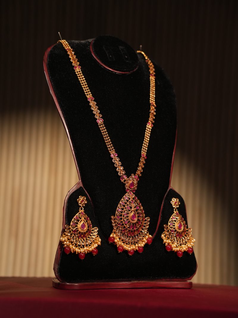 Rubi, Stone & Pearl Crafted Long Set