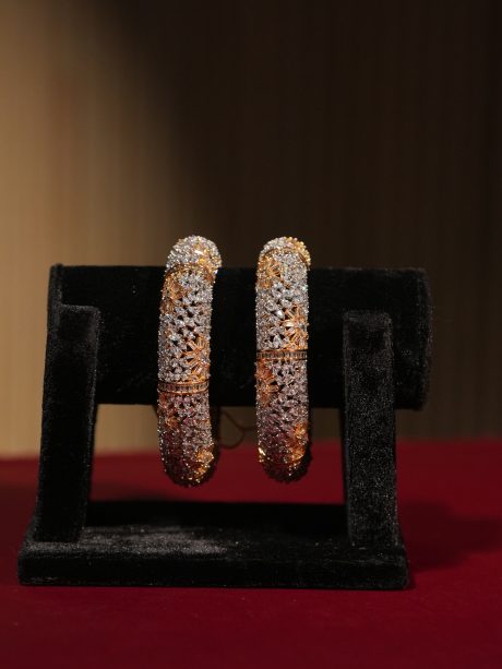 Diamond Cut Stone Work Party Wear Bangles