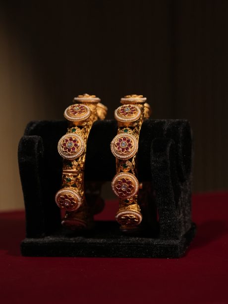 Ruby, Panna, Bits & Kundan Work Bridal Wear Bangles