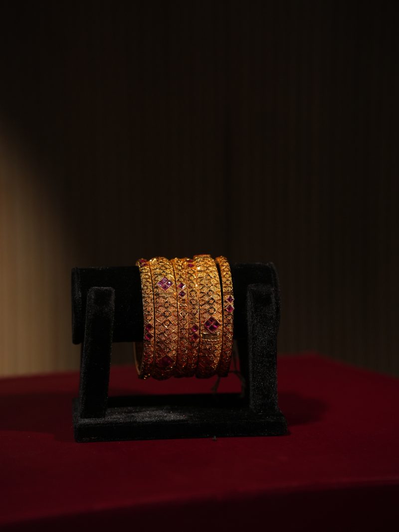 Antique Gold Plate Bridal Wear Bangles