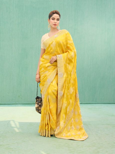 Glamorous Looking Party Wear Silk Saree