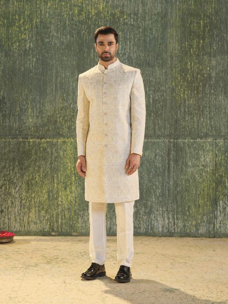 Gorgeous Multi Color Silk Sherwani