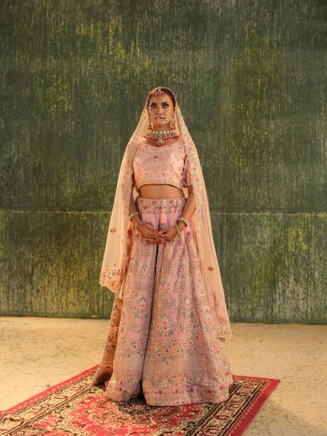 Bridal Garlish Hand Crafted Sequence Work On Maslin Fabrics