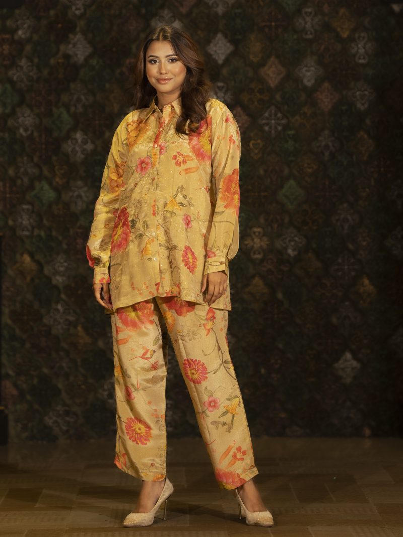 Fashionable Looking Casual Wear Stitched Silk Kurti 2 Pcs - Image 2